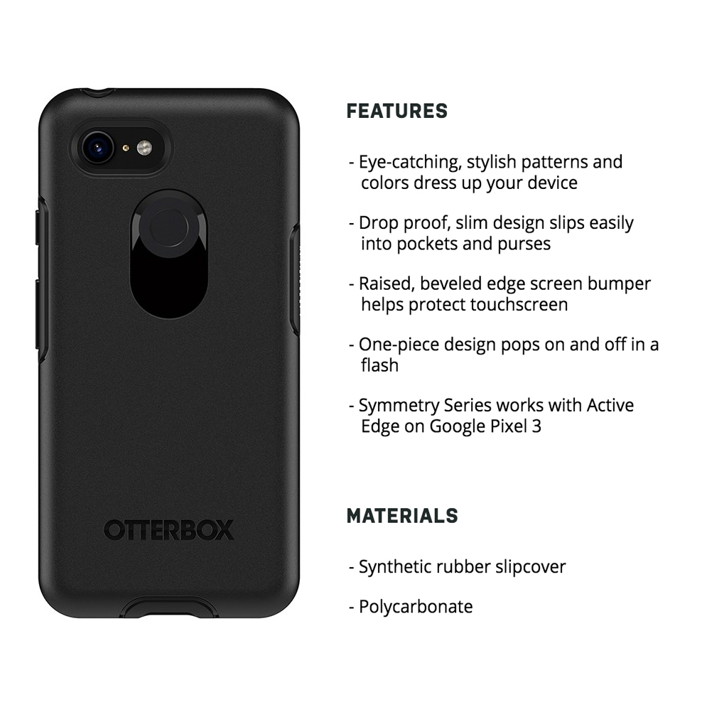 OtterBox Symmetry Case for Google Pixel 3 Black